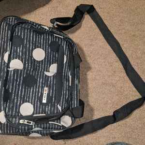 Polka dot luggage bag